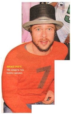 Pitt, Brad / He Wears His Lucky Seven | Magazine Photo with Caption | 2002