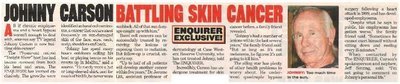 Carson, Johnny / Battling Skin Cancer / 2002