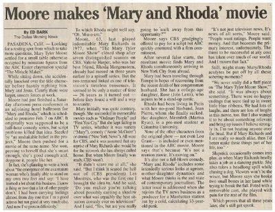 Moore, Mary Tyler / Moore Makes Mary and Rhoda Movie | January 2000