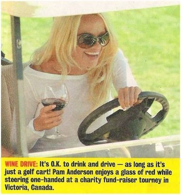 Anderson, Pamela / Wine Drive | Magazine Photo with Caption | August 2004