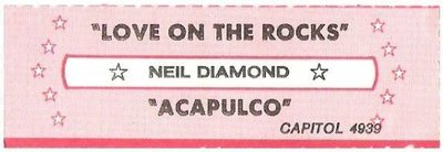Diamond, Neil / Love On the Rocks | Capitol 4939 | Jukebox Title Strip | October 1980