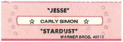 Simon, Carly / Jesse | Warner Bros. 49518 | Jukebox Title Strip | July 1980