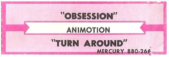 Animotion / Obsession | Mercury 880-266 | Jukebox Title Strip | January 1985