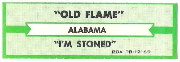 Alabama / Old Flame | RCA PB-12169 | Jukebox Title Strip | January 1981
