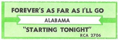 Alabama / Forever&#39;s As Far As I&#39;ll Go | RCA 2706 | Jukebox Title Strip | November 1990