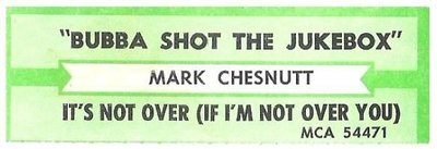 Chesnutt, Mark / Bubba Shot the Jukebox | MCA 54471 | Jukebox Title Strip | October 1992