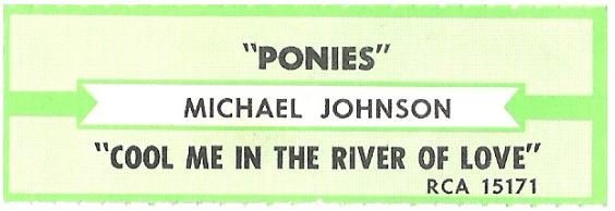 Johnson, Michael / Ponies | RCA 15171 | Jukebox Title Strip | 1987