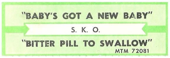 S-K-O / Baby's Got a New Baby | MTM 72081 | Jukebox Title Strip | 1986