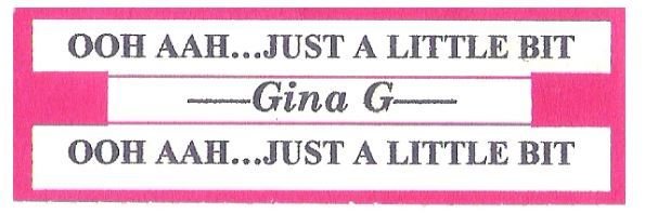 Gina G / Ooh Aah...Just a Little Bit | Jukebox Title Strip | April 1996