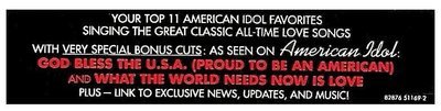 Various Artists / American Idol - Season 2: All-Time Classic American Love Songs | RCA 82876 51169-2 | Sticker | April 2003