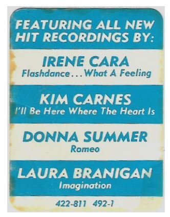 Various Artists / Flashdance (Soundtrack) | Casablanca 422-811 492-1 | Sticker | 1983