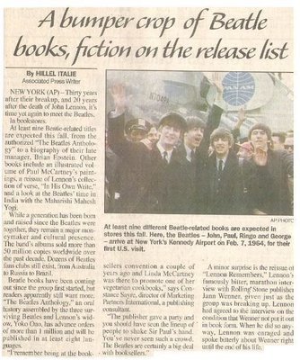 Beatles, The / A Bumper Crop of Beatle Books | Newspaper Article with Photo | September 2000
