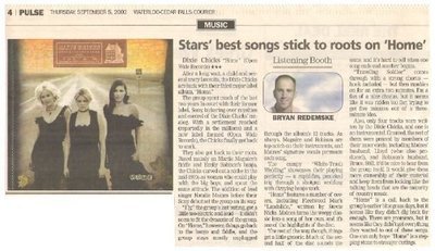 Dixie Chicks, The / Stars&#39; Best Songs Stick to Roots on &#39;Home&#39; | Newspaper Review | September 2002