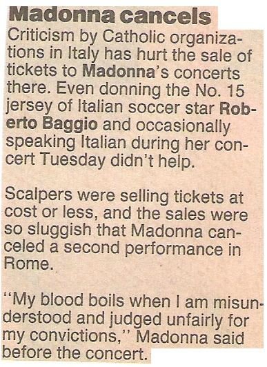 Madonna / Madonna Cancels (1990)