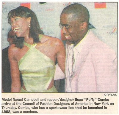 Combs, Sean (Puffy) / With Naomi Campbell in New York | June 2000