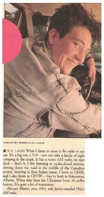 Lang, K.D. / Stereos of the Stars | Magazine Article with Photo | June 1989