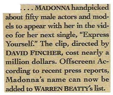 Madonna / Handpicked About Fifty Male Actors (1989)