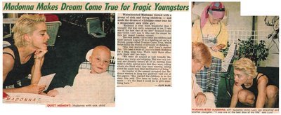 Madonna / Makes Dream Come True for Tragic Youngsters | Magazine Article with 2 Photos| 1987