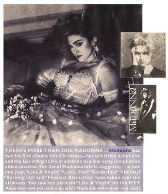 Madonna / There&#39;s More Than One Madonna | Magazine Ad | December 1984