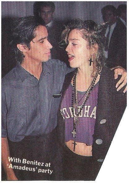 Madonna / With Benitez at Amadeus Party | Magazine Photo with Caption | September 1984