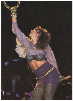 Madonna / On Stage with Tambourine, Purple Short Skirt, etc. | Magazine Photo | 1985