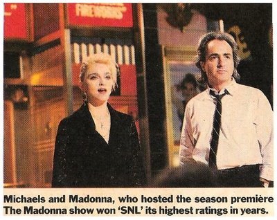 Madonna / With Lorne Michaels, On Saturday Night Live | Magazine Photo with Caption | November 1985