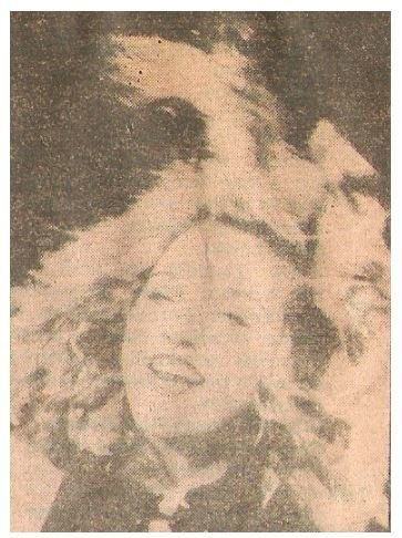 Madonna / At Live-Aid - Hair Flying - Closeup | Newspaper Photo | July 13, 1985
