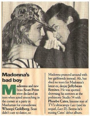 Madonna / Madonna&#39;s Bad Boy | Magazine Article with Photo | August 1985 | with Sean Penn
