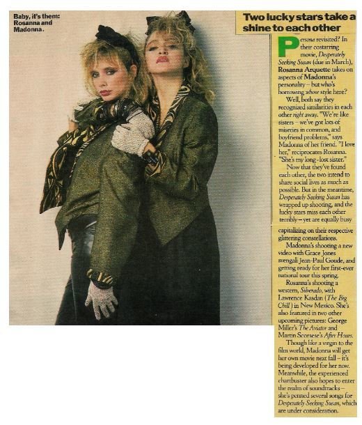 Madonna / Two Lucky Stars Take a Shine to Each Other (1985) | with Rosanna Arquette
