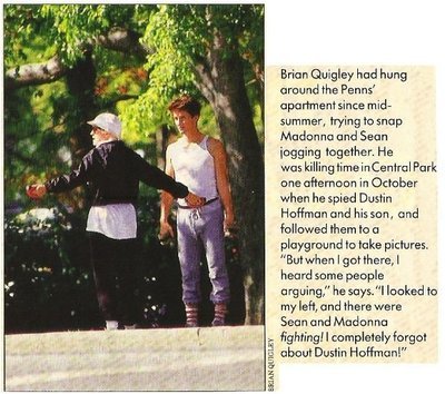 Madonna / In Central Park, New York City | Magazine Photo with Caption | October 1986 | with Sean Penn