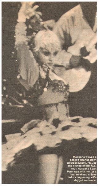 Madonna / Miami, FL - Orange Bowl - 1st Show of Tour | Magazine Photo with Caption | June 1987