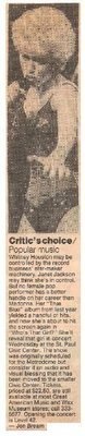 Madonna / Critic&#39;s Choice - Popular Music | Newspaper Article with Photo | July 1987