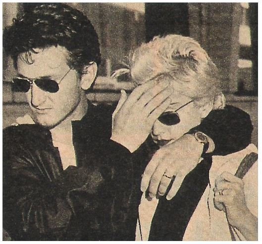 Madonna / Sean Sheltering Madonna - New York City | Magazine Photo | 1986 | with Sean Penn