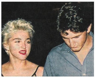 Madonna / Sean in Blue Shirt - Madonna at Left | Magazine Photo | 1986 | with Sean Penn