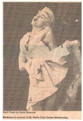Madonna / St. Paul Civic Center | Newspaper Photo with Caption | July 29, 1987