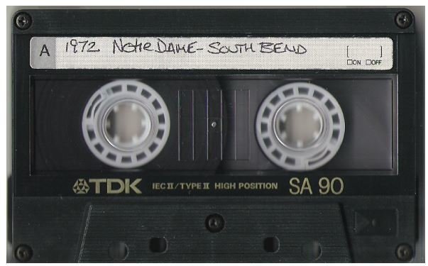 John, Elton / South Bend, IN - Notre Dame | Live Cassette | May 3, 1972