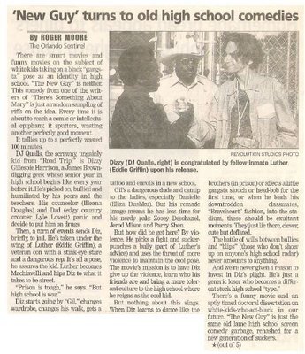 Qualls, DJ / &#39;New Guy&#39; Turns to Old High School Comedies | Newspaper Article with Photo | May 2002