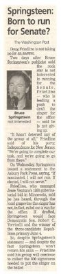 Springsteen, Bruce / Springsteen: Born to Run for Senate? (2002)