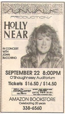 Near, Holly / O&#39;Shaughnessy Auditorium - St. Paul, MN | Newspaper Ad | September 1990
