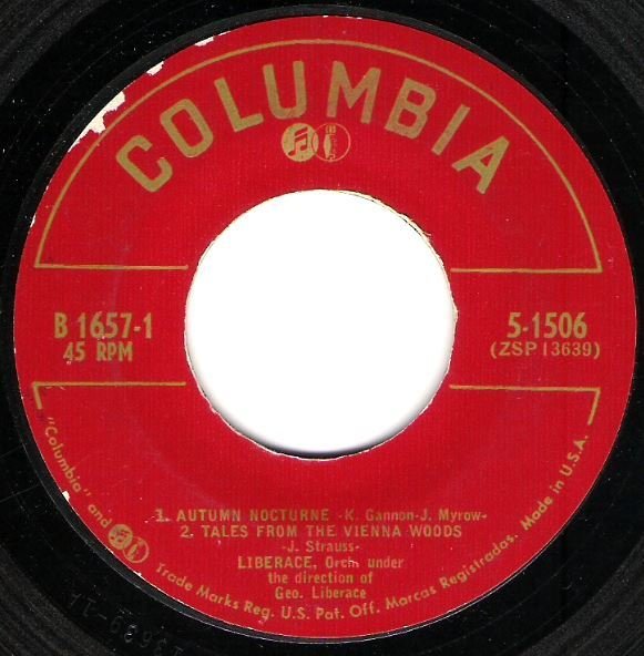 Liberace / Liberace By Candlelight Vol. II | Columbia B-1657 | EP, 7" Vinyl | 1953