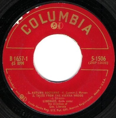 Liberace / Liberace By Candlelight Vol. II | Columbia B-1657 | EP, 7" Vinyl | 1953
