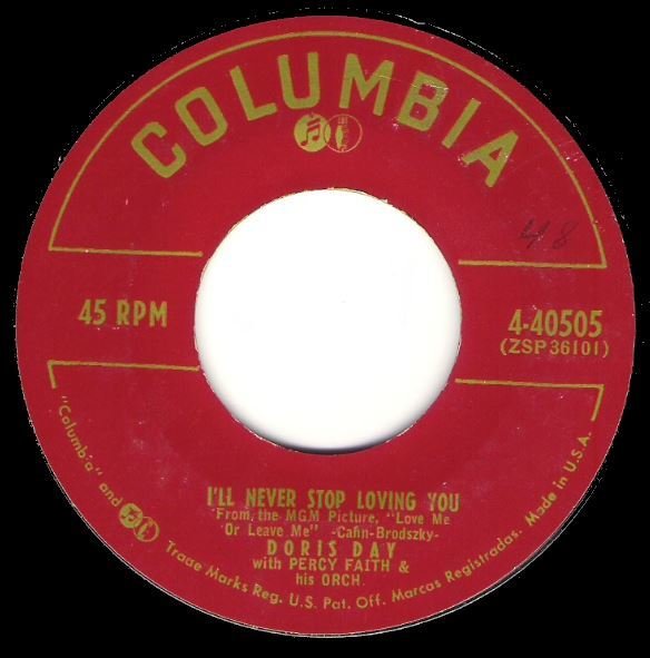 Day, Doris / I&#39;ll Never Stop Loving You | Columbia 4-40505 | Single, 7&quot; Vinyl | May 1955