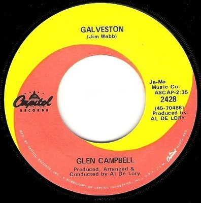 Campbell, Glen / Galveston | Capitol 2428 | Single, 7&quot; Vinyl | February 1969