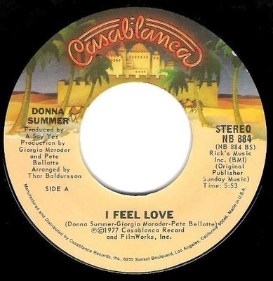 Summer, Donna / I Feel Love | Casablanca NB-884 | Single, 7&quot; Vinyl | June 1977