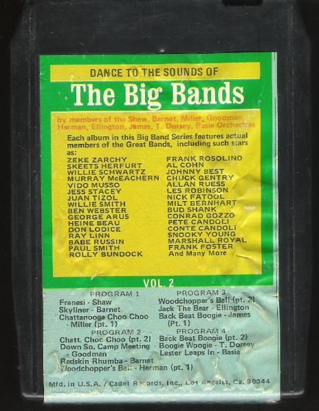 Various Artists / Dance to the Sounds of the Big Bands - Vol. 2 | Bright Orange BO-8723 | Black Shell | 8-Track Tape