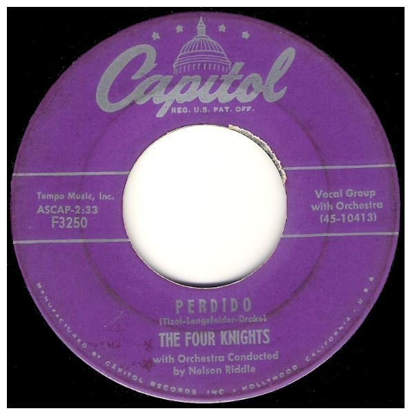 Four Knights, The / Perdido | Capitol F-3250 | Single, 7&quot; Vinyl | October 1955