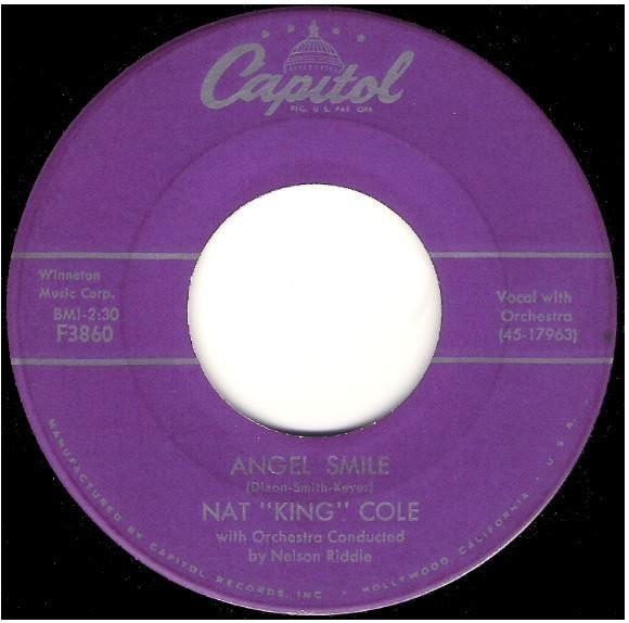 Cole, Nat King / Angel Smile | Capitol F-3860 | Single, 7&quot; Vinyl | November 1957