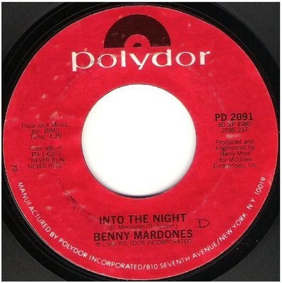 Mardones, Benny / Into the Night | Polydor PD-2091 | Single, 7&quot; Vinyl | April 1980