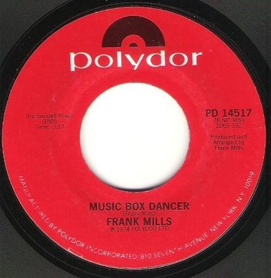 Mills, Frank / Music Box Dancer | Polydor PD-14517 | Single, 7&quot; Vinyl | December 1978