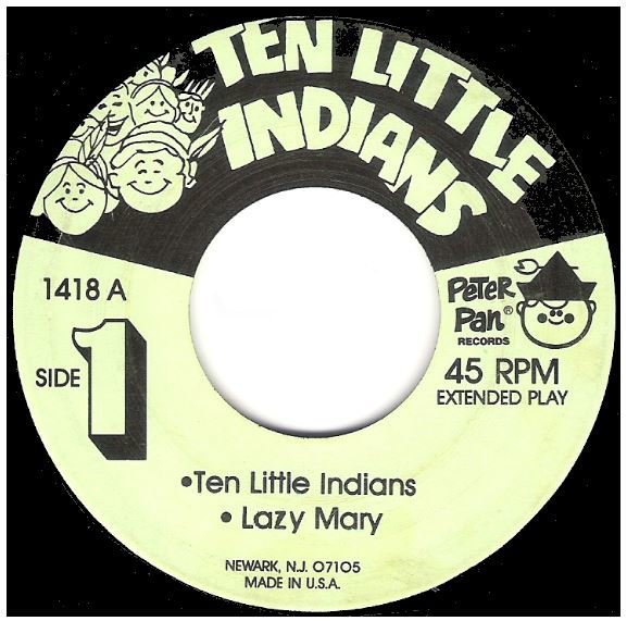 Uncredited Artists / Ten Little Indians | Peter Pan Records 1418 | EP, 7" Vinyl